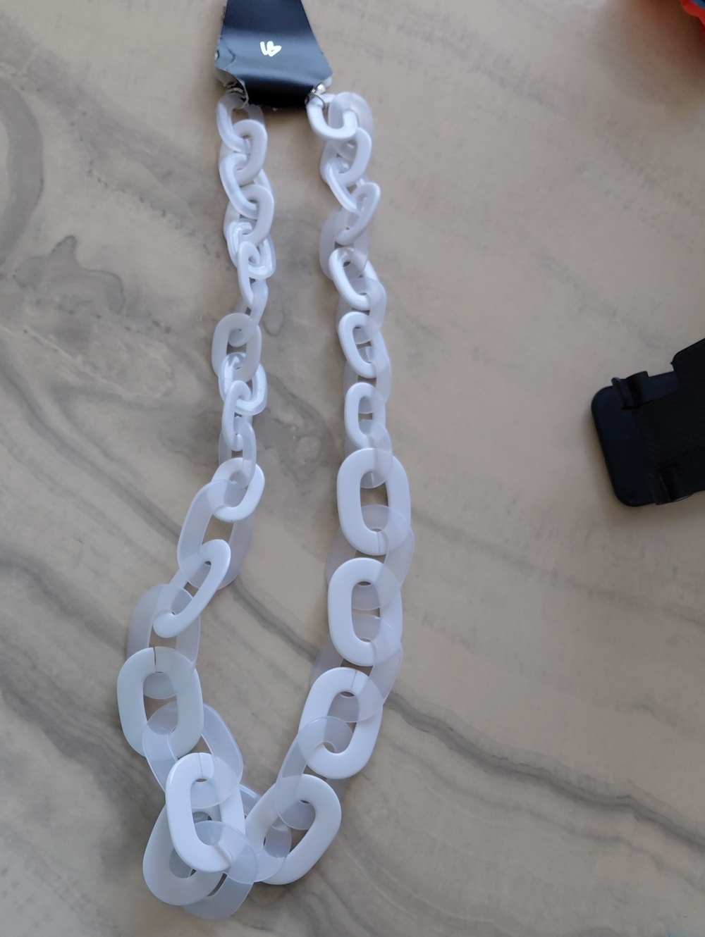 Lane Bryant White Resin Link Necklace - NWT Women Accessories